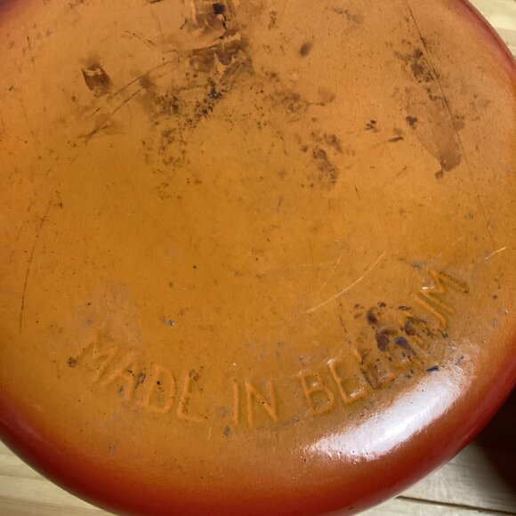Vintage LeCreuset Flame Orange #22 Enamel Sauce Pan - Picture 8 of 13